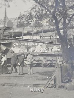Rare Original WWI 1918 Captured Tank Display Paris France Photo British Army