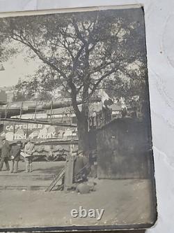 Rare Original WWI 1918 Captured Tank Display Paris France Photo British Army