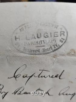 Rare Original WWI 1918 Captured Tank Display Paris France Photo British Army