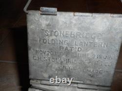 Rare Original WWI US Army M1908 Stonebridge folding trench lantern