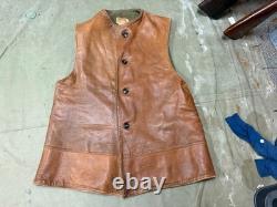 Rare Original Wwi Us Army M1917 Leather Field Jerkin-size 5, Large