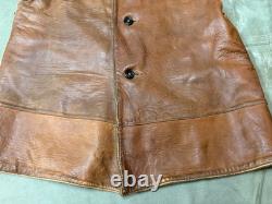 Rare Original Wwi Us Army M1917 Leather Field Jerkin-size 5, Large