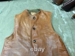 Rare Original Wwi Us Army M1917 Leather Field Jerkin-size 5, Large