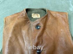 Rare Original Wwi Us Army M1917 Leather Field Jerkin-size 5, Large
