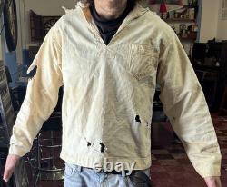 Rare Paintable Canvas Antique 1918 Navy Jumper Natural Distressed Withpapers