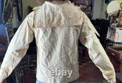 Rare Paintable Canvas Antique 1918 Navy Jumper Natural Distressed Withpapers