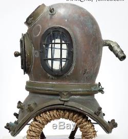 Rare US Navy Mark V Schrader / Morse Diving Divers BRASS COPPER Helmet#1265