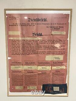 Rare WW1 German Poster & Armband For The Holzminden Prisoner Of War Camp