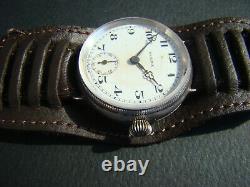 Rare WW1 Rolex Military Officers Trench watch! First Rolex screw back / front