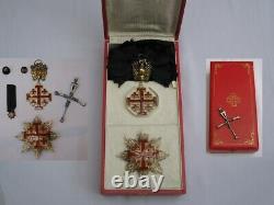 Rare WWI Cased Complete Set Order of the Holy Sepulchre Jewels Vatican