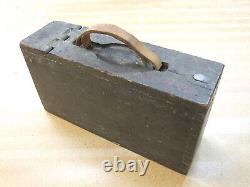Rare WWI U. S. 30 Cal Machine Gun belt box/GILBERT TOYS Tool Chest -Solid oak