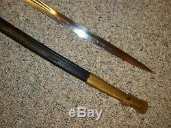 Rare WWI-WWII Imperial German MINING OFFICIAL'S Sword, Triple Engraved