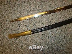Rare WWI-WWII Imperial German MINING OFFICIAL'S Sword, Triple Engraved