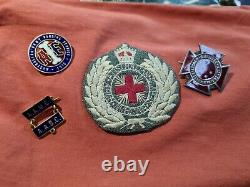 Rare Ww1 Australian Army Nursing Service & Gold Enamel Badge Aans Aif