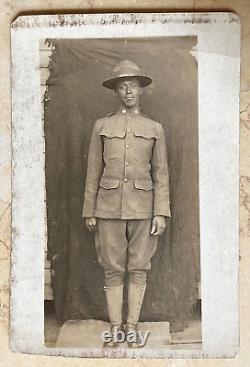 Rare! Ww1 U. S. Army 93rd Infantry Division Buffalo Soldier Photo Postcard Rppc