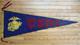 Rare! Ww1 Us Marine Corps Felt Camp Pennant 45x16.5 W. B. Garrison Maker Tag