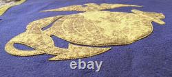 Rare! Ww1 Us Marine Corps Felt Camp Pennant 45x16.5 W. B. Garrison Maker Tag
