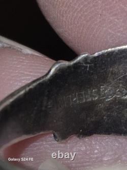 Rare Ww 1 War Service Ship Building Sterling Silver Ring Size 10 Ring