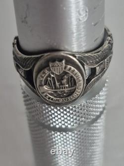 Rare Ww 1 War Service Ship Building Sterling Silver Ring Size 10 Ring