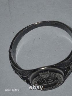 Rare Ww 1 War Service Ship Building Sterling Silver Ring Size 10 Ring