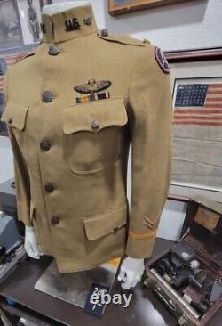 Rare Wwi Fighting Observer Uniform & Bullion Wing Ww1 Tunic