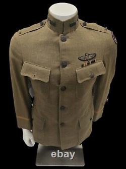 Rare Wwi Fighting Observer Uniform & Bullion Wing Ww1 Tunic