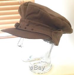 Rare original WW1 Officers' Gor Blimey cloth hat cap