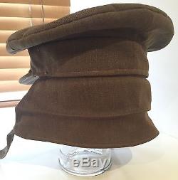 Rare original WW1 Officers' Gor Blimey cloth hat cap