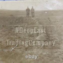 Real photo postcard Mass Grave Location unknown WWI Soldiers RPPC world war 1