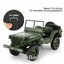 Remote Control Rc Military Ww1 Us Army Willys Jeep Model 4x4 Off Road Truck Rtr