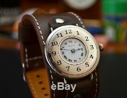 Rolex Marconi 40mm vintage mens hunter solid silver WW1 trench watch