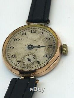 Rolex Ww1 Lady's Officer's Watch W&d 9ct Rose Gold, Rare And Historic