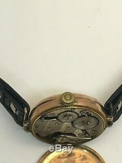 Rolex Ww1 Lady's Officer's Watch W&d 9ct Rose Gold, Rare And Historic