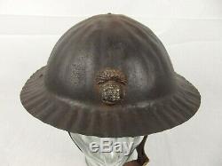 Royal Inniskilling Fusiliers WW1 Raw Edge Brodie Helmet