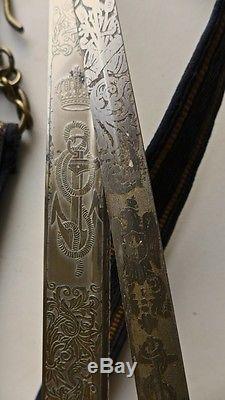 SET 2 IMPERIAL WW1 GERMAN NAVY NAVAL OFFICER'S SWORD AND DRESS SWORD