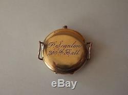 Superb Gold Filled Vintage 200th Battalion Cef Canadian Trench Watch Ww1