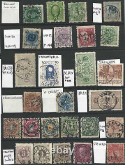 SWEDEN Stamps with Collectible Cancels. Over 60 from 1870's to World War One