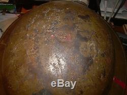 Salty WW1 2nd Division 6th Marines 3rd Battalion Combat Helmet Very Nice