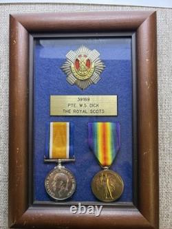 Set Of Two Military British World War One Medals Issued Royal Scots Soldier
