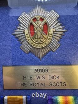 Set Of Two Military British World War One Medals Issued Royal Scots Soldier