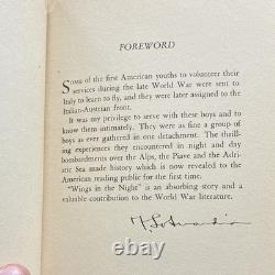 Signed 1st edition Wings in the Night Willis Fitch Hardcover Marshall Jones 1938