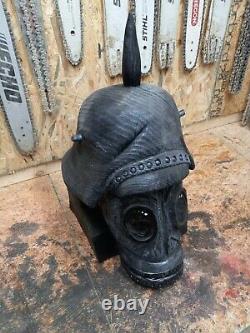Steam Punk World War One German Stahlhelm Pickelhaube Art Sculpture gas mask