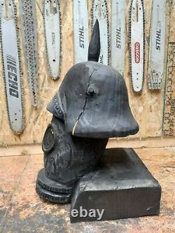 Steam Punk World War One German Stahlhelm Pickelhaube Art Sculpture gas mask