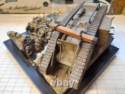 Stunning Pro Built 1/35 British Ww1 Mkiv Tank & Trench Diorama Built / Made
