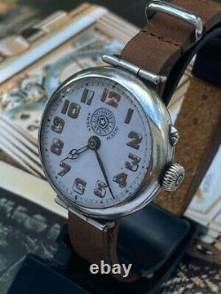Stunning Silver Cased WW1 Roskopf Trench Watch with Swivel Lugs