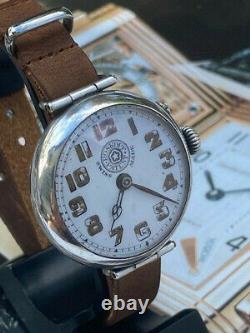 Stunning Silver Cased WW1 Roskopf Trench Watch with Swivel Lugs