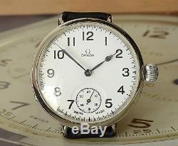 Stunning Transitionary Omega WW1 Trench Watch Show Stopping Watch Great Crown