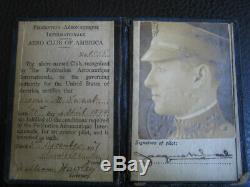 Superb Ww1 American Jewish Fighter Ace Aviation Medal Badge & Documents Pilot