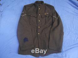 Tank Corps Other Ranks Service Dress Tunic Original Ww1 And Dated 1918