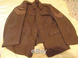 TANK CORPS SERGENTS TUNIC ORIGINAL WW1 ISSUE WITH INITALS LABLE